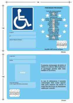 Nuovo contrassegno disabili